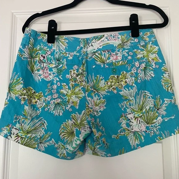 Lilly Pulitzer Vintage Originals Blue Jungle Chinos, Size 2 - Picture 4 of 8